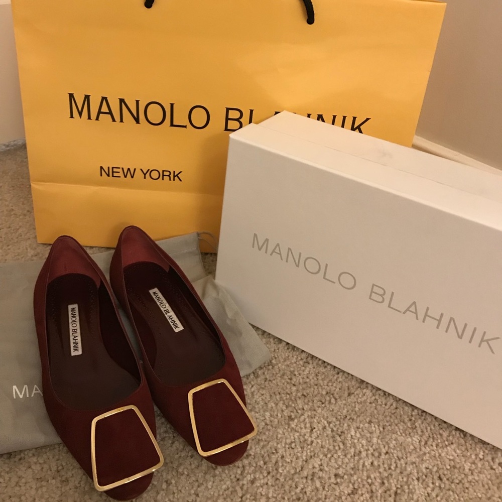 manolo blahnik brand new flat